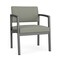 Lesro Lenox Steel Wide Guest Chair Metal Frame, Charcoal, OH Eucalyptus Upholstery LS1201 - alternate 1